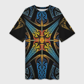 Платье-футболка 3D с принтом FRACTAL 2020 в Тюмени,  |  | Тематика изображения на принте: abstract | abstraction | color | fractal | geometry | paitnt | polygon | polygonal | psy | абстракция | геометрия | краски | неоновые | полигоны | психоделика | фрактал