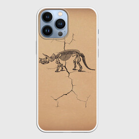 Чехол для iPhone 13 Pro Max с принтом Triceratops skeleton в Тюмени,  |  | Тематика изображения на принте: dinosaur | extinct | primal | skeleton | triceratops | вымерший | динозавр | первобытный | скелет | трицератопс