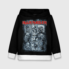 Детская толстовка 3D с принтом Iron Maiden в Тюмени, 100% полиэстер | двухслойный капюшон со шнурком для регулировки, мягкие манжеты на рукавах и по низу толстовки, спереди карман-кенгуру с мягким внутренним слоем | 80s | hardrock | heavy | iron | maiden | metal | pop | steve harris | the final frontier | uk | айрон | группа | железная дева | метал | мэйден | хеви