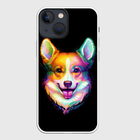 Чехол для iPhone 13 mini с принтом Корги в Тюмени,  |  | animal | animals | corgi | dog | dogs | glitch | глитч | животные | звери | картинка | картинки | корги | ми | милота | милый | пес | прикольная | прикольные | собака | собачка