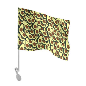 Флаг для автомобиля с принтом Авокадо в Тюмени, 100% полиэстер | Размер: 30*21 см | avocado | food | fruit | vegan | vegetarian | авокадо | веган | вегетарианство | еда | фрукты