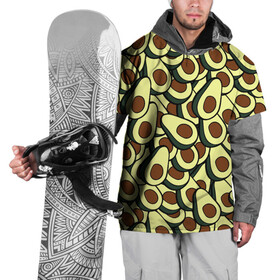 Накидка на куртку 3D с принтом Авокадо в Тюмени, 100% полиэстер |  | Тематика изображения на принте: avocado | food | fruit | vegan | vegetarian | авокадо | веган | вегетарианство | еда | фрукты