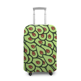 Чехол для чемодана 3D с принтом АВОКАДО в Тюмени, 86% полиэфир, 14% спандекс | двустороннее нанесение принта, прорези для ручек и колес | avocado | food | fruit | vegan | vegetarian | авокадо | веган | вегетарианство | еда | фрукты