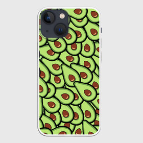Чехол для iPhone 13 mini с принтом АВОКАДО в Тюмени,  |  | avocado | food | fruit | vegan | vegetarian | авокадо | веган | вегетарианство | еда | фрукты