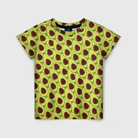 Детская футболка 3D с принтом ЗДОРОВОЕ ПИТАНИЕ в Тюмени, 100% гипоаллергенный полиэфир | прямой крой, круглый вырез горловины, длина до линии бедер, чуть спущенное плечо, ткань немного тянется | Тематика изображения на принте: avocado | food | fruit | vegan | vegetarian | авокадо | веган | вегетарианство | еда | фрукты