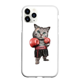 Чехол для iPhone 11 Pro Max матовый с принтом Кот боксёр в Тюмени, Силикон |  | Тематика изображения на принте: арт | животные | искусство | картинка | рисунок
