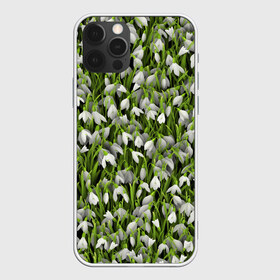 Чехол для iPhone 12 Pro Max с принтом Подснежники в Тюмени, Силикон |  | Тематика изображения на принте: 8 марта | букет | весенний | весна | клумба | паттерн | подарок | подснежник | растение | цветочный | цветы. цветок
