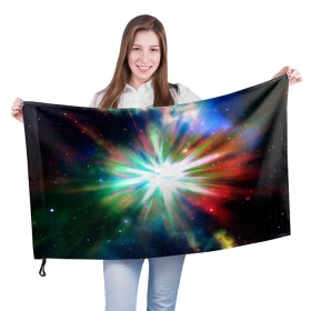 Флаг 3D с принтом Космическая вспышка в Тюмени, 100% полиэстер | плотность ткани — 95 г/м2, размер — 67 х 109 см. Принт наносится с одной стороны | astronomy | астрономия | вселенная | вселенский | вспышка | вспышки | галактика | звезда | звёзды | космическая | космос | пространство | свет | светящиеся | светящийся | яркий | яркость