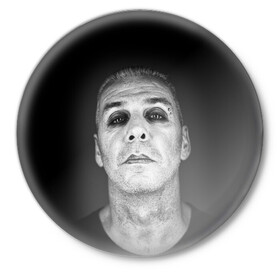 Значок с принтом LINDEMANN | RAMMSTEIN (Z) в Тюмени,  металл | круглая форма, металлическая застежка в виде булавки | lindemann | lm | rammstein | rock | кристиан лоренц | линдеманн | лм | музыка | рамштайн | рок | тилль линдеманн