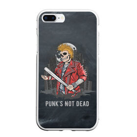 Чехол для iPhone 7Plus/8 Plus матовый с принтом Punk’s Not Dead в Тюмени, Силикон | Область печати: задняя сторона чехла, без боковых панелей | Тематика изображения на принте: punk | punks | punk’s not dead | rock | rocker | метал | металл | панк | панки | рок | рокер | тяжелая музыка