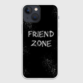 Чехол для iPhone 13 mini с принтом FRIEND ZONE в Тюмени,  |  | Тематика изображения на принте: friend | zone | белая | девушка | девушке | другу | друзья | звезды | зона | любимой | люблю | минимализм | надпись | не | отношения | парень | парню | подарок | подруге | подружке | просто | только | френд
