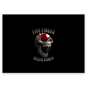 Поздравительная открытка с принтом Five Finger Death Punch в Тюмени, 100% бумага | плотность бумаги 280 г/м2, матовая, на обратной стороне линовка и место для марки
 | Тематика изображения на принте: 5fdp | death | ffdp | finger | five | five finger death punch | punch | грув метал