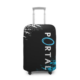 Чехол для чемодана 3D с принтом PORTAL. в Тюмени, 86% полиэфир, 14% спандекс | двустороннее нанесение принта, прорези для ручек и колес | aperture science | black mesa xen | half life | portal | portal 2 | valve | игра | портал