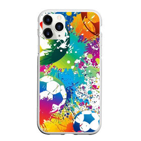 Чехол для iPhone 11 Pro Max матовый с принтом Football Paints в Тюмени, Силикон |  | Тематика изображения на принте: art | ball | football | paint | spray | texture | арт | брызги | краски | мяч | текстура | футбол