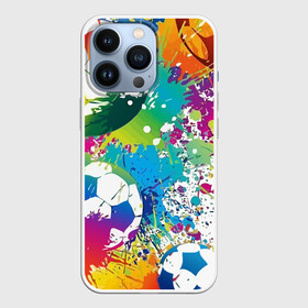 Чехол для iPhone 13 Pro с принтом Football Paints в Тюмени,  |  | art | ball | football | paint | spray | texture | арт | брызги | краски | мяч | текстура | футбол