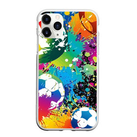 Чехол для iPhone 11 Pro Max матовый с принтом Football Paints в Тюмени, Силикон |  | Тематика изображения на принте: art | ball | football | paint | spray | texture | арт | брызги | краски | мяч | текстура | футбол