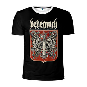 Мужская футболка 3D спортивная с принтом Behemoth в Тюмени, 100% полиэстер с улучшенными характеристиками | приталенный силуэт, круглая горловина, широкие плечи, сужается к линии бедра | Тематика изображения на принте: behemoth | black | blackmetal | burzum | carnifex | punk | rock | suicide silence