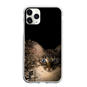 Чехол для iPhone 11 Pro матовый с принтом Disintegrating Cat в Тюмени, Силикон |  | cat | азулес | атомный кот | голубоглазая кошка | голубоглазый кот | голубоглазый котик | кот | кот к | кот распадающийся на атомы | кот с голубыми глазами | котик | котэ | кошак | кошачий портрет