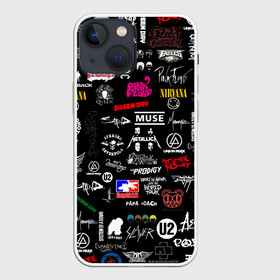 Чехол для iPhone 13 mini с принтом ЛОГОТИПЫ РОК ГРУПП | PATTERN (Z) в Тюмени,  |  | ac dc | aerosmith | asap | avenged sevenfo | music | rock | айросмитр | альтернативный метал | асап | блюз рок | глэм метал | глэм рок | ню метал | рок | рок н ролл | сид уилсон | стивен тайлер | хард рок | эйси диси