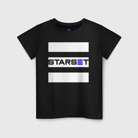 Детская футболка хлопок с принтом Starset logo в Тюмени, 100% хлопок | круглый вырез горловины, полуприлегающий силуэт, длина до линии бедер | logo | rock | starset | лого | рок | старсет