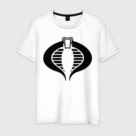 Мужская футболка хлопок с принтом Кобра в Тюмени, 100% хлопок | прямой крой, круглый вырез горловины, длина до линии бедер, слегка спущенное плечо. | animals | cm punk | cobra | snake | животные | змея | кобра | см панк