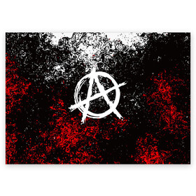 Поздравительная открытка с принтом АНАРХИЯ в Тюмени, 100% бумага | плотность бумаги 280 г/м2, матовая, на обратной стороне линовка и место для марки
 | anarchy | riot | rock | анархия | бунт | знаки | музыка | панки | рок | символ