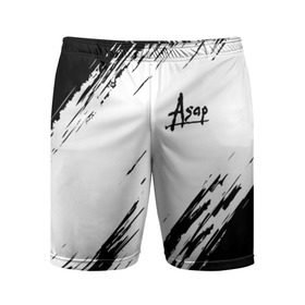 Мужские шорты спортивные с принтом ASAP ROCKY в Тюмени,  |  | asap | asap rocky | hip hop | rakim mayers | асап | музыка | раким майерс | хип хоп