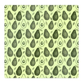 Магнитный плакат 3Х3 с принтом Авокадо паттерн в Тюмени, Полимерный материал с магнитным слоем | 9 деталей размером 9*9 см | avocado | pattern | vegan | vegetarian | авокадо | веган | вегетарианство | паттерн