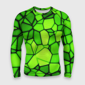 Мужской рашгард 3D с принтом Зеленая мозаика в Тюмени,  |  | Тематика изображения на принте: зеленая мозаика | зелень | мозаика | мозаичный узор | текстура | узор мозаика