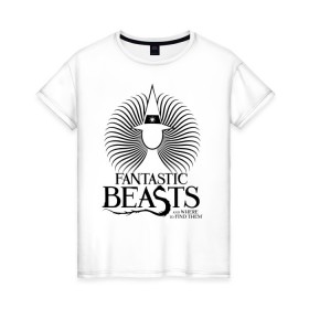 Женская футболка хлопок с принтом Enchantress в Тюмени, 100% хлопок | прямой крой, круглый вырез горловины, длина до линии бедер, слегка спущенное плечо | fantastic beasts | jacob kowalski | newt scamander | niffler | queenie | tina | vdgerir