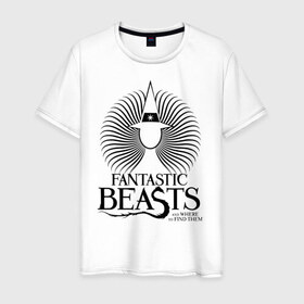 Мужская футболка хлопок с принтом Enchantress в Тюмени, 100% хлопок | прямой крой, круглый вырез горловины, длина до линии бедер, слегка спущенное плечо. | fantastic beasts | jacob kowalski | newt scamander | niffler | queenie | tina | vdgerir