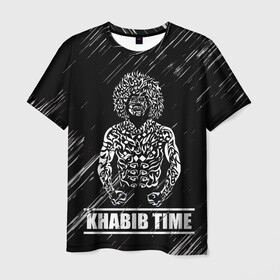 Мужская футболка 3D с принтом KHABIB в Тюмени, 100% полиэфир | прямой крой, круглый вырез горловины, длина до линии бедер | khabib | боец | борец | мма | нурмагомедов | орёл | хабиб