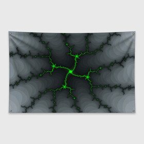 Флаг-баннер с принтом ABSTRACT LED в Тюмени, 100% полиэстер | размер 67 х 109 см, плотность ткани — 95 г/м2; по краям флага есть четыре люверса для крепления | abstract | abstraction | color | fractal | geometry | paitnt | polygon | polygonal | psy | абстракция | геометрия | краски | неоновые | полигоны | психоделика | фрактал