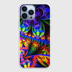 Чехол для iPhone 13 Pro Max с принтом ФРАКТАЛЬНЫЙ НЕОН в Тюмени,  |  | abstract | abstraction | color | fractal | geometry | paitnt | polygon | polygonal | psy | абстракция | геометрия | краски | неоновые | полигоны | психоделика | фрактал