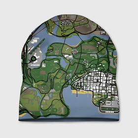 Шапка 3D с принтом San andreas в Тюмени, 100% полиэстер | универсальный размер, печать по всей поверхности изделия | game map | gta | gta 3 | gta 4 | gta 5 | gta map | liderty city | map | rockstar | san andreas | san andreas map | vice city | гта | гта карта | игровая карта | игровой мир | карта | карта гта | карта сан | сан андреас | сан андрес | сан андрэас 