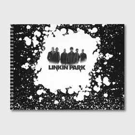 Альбом для рисования с принтом LINKIN PARK(+спина) в Тюмени, 100% бумага
 | матовая бумага, плотность 200 мг. | Тематика изображения на принте: chester bennington | linkin park | mike shinoda | альтернативный метал | альтернативный рок | линкин парк | майк шинода | ню метал | поп музыка | поп рок | рэп метал | рэп рок | электроник рок