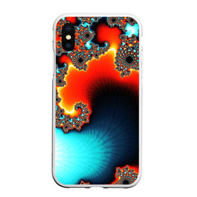 Чехол для iPhone XS Max матовый с принтом Abstraction в Тюмени, Силикон | Область печати: задняя сторона чехла, без боковых панелей | abstract | abstraction | color | fractal | geometry | paitnt | polygon | polygonal | psy | абстракция | геометрия | краски | неоновые | полигоны | психоделика | фрактал