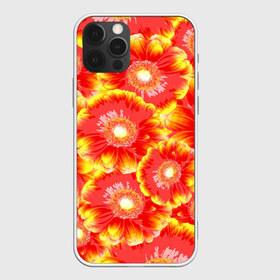 Чехол для iPhone 12 Pro Max с принтом Цветы в Тюмени, Силикон |  | 8 марта | букет | красно желтые цветы | хризантемы | цветы