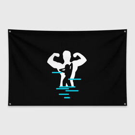 Флаг-баннер с принтом титан в Тюмени, 100% полиэстер | размер 67 х 109 см, плотность ткани — 95 г/м2; по краям флага есть четыре люверса для крепления | crossfit | sport | бодибилдинг | зал | мужчина | мускулы | мышцы | сила | спорт | фитнес