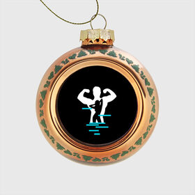 Стеклянный ёлочный шар с принтом титан в Тюмени, Стекло | Диаметр: 80 мм | Тематика изображения на принте: crossfit | sport | бодибилдинг | зал | мужчина | мускулы | мышцы | сила | спорт | фитнес