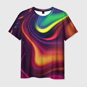 Мужская футболка 3D с принтом Acid Club в Тюмени, 100% полиэфир | прямой крой, круглый вырез горловины, длина до линии бедер | acid | hyper | neon | абстракция | дискотека | кислота | кислотная футболка | кислотный цвет | клуб | клубная | неон | неоновый свет | ночной | хайп | хайпер