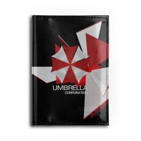 Обложка для автодокументов с принтом UMBRELLA CORP. в Тюмени, натуральная кожа |  размер 19,9*13 см; внутри 4 больших “конверта” для документов и один маленький отдел — туда идеально встанут права | Тематика изображения на принте: biohazard | biohazard 7 | crocodile | fang | game | hand | monster | new umbrella | resident evil | resident evil 7 | umbrella | umbrella corp | umbrella corporation | zombie | обител