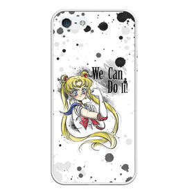 Чехол для iPhone 5/5S матовый с принтом Sailor Moon We can do it! в Тюмени, Силикон | Область печати: задняя сторона чехла, без боковых панелей | Тематика изображения на принте: ami | girl | mizuno | moon | sailor | tsukino | usagi | ами | банни | волшебница | девушка | малышка | махо сёдзё | мидзуно | минако | мун | рэй | сейлор | усаги | хино | цукино | чибиуса