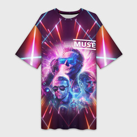 Платье-футболка 3D с принтом Muse в Тюмени,  |  | muse | rock | альтернативный рок | доминик ховард | крис уолстенхолм | музыка | мэттью беллами | прогрессивный рок | рок | симфонический рок | спейс рок
