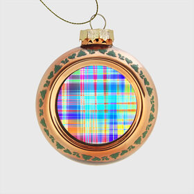 Стеклянный ёлочный шар с принтом Неоновая сетка в Тюмени, Стекло | Диаметр: 80 мм | Тематика изображения на принте: неон | неоновая сетка | неоновый принт | палитра цветов | сетка | спектр цветов | текстуры