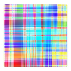 Магнитный плакат 3Х3 с принтом Неоновая сетка в Тюмени, Полимерный материал с магнитным слоем | 9 деталей размером 9*9 см | неон | неоновая сетка | неоновый принт | палитра цветов | сетка | спектр цветов | текстуры