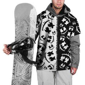 Накидка на куртку 3D с принтом MARSHMELLO в Тюмени, 100% полиэстер |  | black | black and white | marshmello | music | white | белое | маршиеллоу | маска | музыка | музыкант | черное | черное и белое