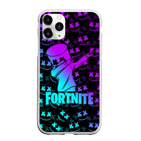 Чехол для iPhone 11 Pro Max матовый с принтом FORTNITE X MARSHMELLO в Тюмени, Силикон |  | 