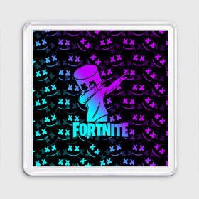 Магнит 55*55 с принтом FORTNITE X MARSHMELLO / ФОРТНАЙТ в Тюмени, Пластик | Размер: 65*65 мм; Размер печати: 55*55 мм | fortnite | fortnite 2 | fortnite x | marshmello | ninja | ninja hyper streamer | ninja streamer | streamer | tyler blevins | маршмелло | ниндзя | фортнайт | фортнайт 2 | фортнайт глава 2