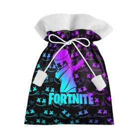 Подарочный 3D мешок с принтом FORTNITE X MARSHMELLO в Тюмени, 100% полиэстер | Размер: 29*39 см | Тематика изображения на принте: fortnite | fortnite 2 | fortnite x | marshmello | ninja | ninja hyper streamer | ninja streamer | streamer | tyler blevins | маршмелло | ниндзя | фортнайт | фортнайт 2 | фортнайт глава 2